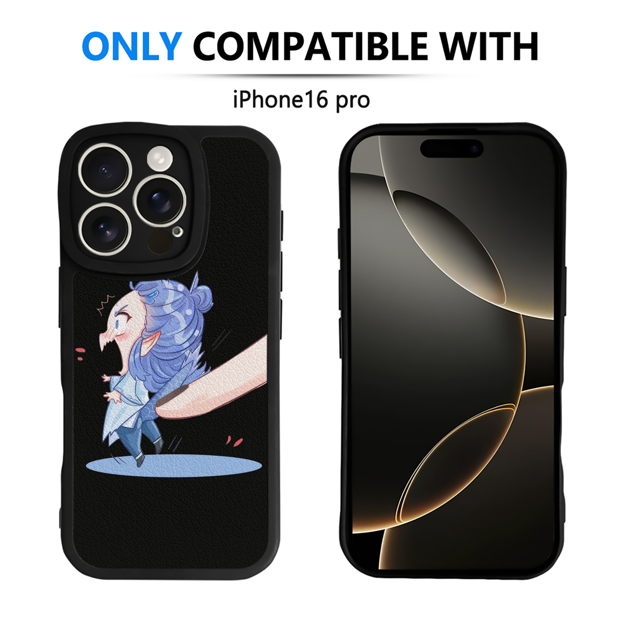 （画像用） Ne Zha 2 ナタ 魔童の大暴れ 【iPhone 16シリーズ対応】シリコンスマホケース（レザー調） 材質：シリコン